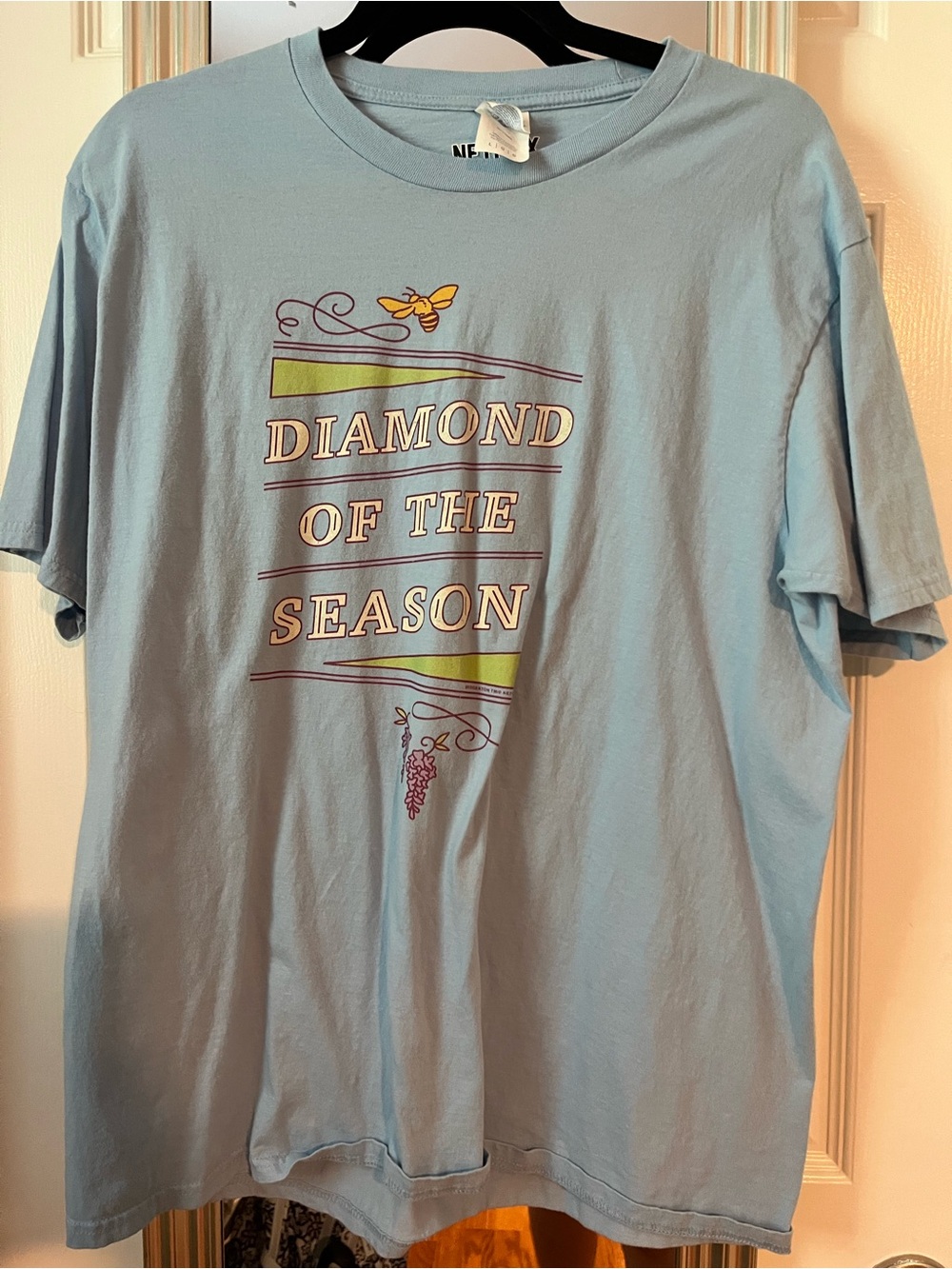 Light Blue "Diamond of the Season" Graphic Tee - Women’s Large